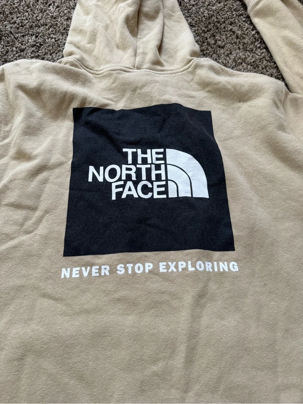 The North Face Beige/Tan Hoodie Sweatshirt